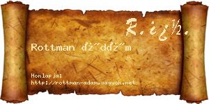 Rottman Ádám névjegykártya
